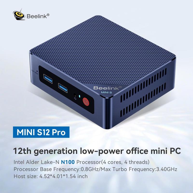ミニPC Beelink MINI S12 Pro N100 /16GB /1TB Mini PC Beelink MINI S12 Pro N100 16 GB + 500 GB SSD - Mini PC